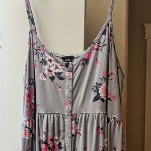 Torrid Grey Floral Tank